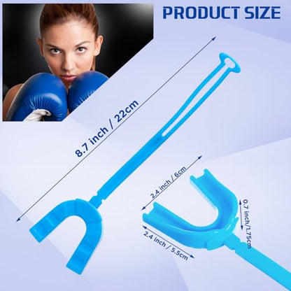 Dunzy 20 Pcs Football Mouth Guards with Strap Bulk - color: Blue, size: Adult