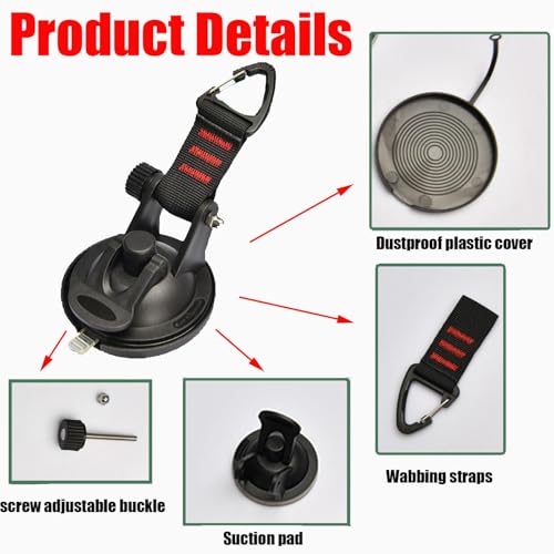 4PCS Suction Cups Heavy Duty with Hooks,Outdoor Strong Suction Cup Wall Anchor for Camping Tarp Accessory,Car Side Awning,RV Boat Window Glass Camping Trap