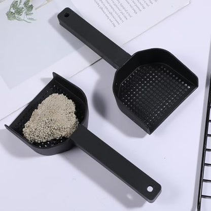2Pcs Poop Scooper Cat Litter Scooper Fine Mesh Sifting Shovel Plastic Handle for Guinea Pig Rabbits Small Animals for Easy Waste Cleaning