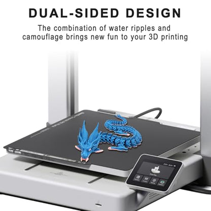 PEY (Camouflage & Ripple) 3D Printer Print Bed Spring Steel Build Pate Compatible with Bambu X1 / X1C / X1E / P1P / P1S / A1