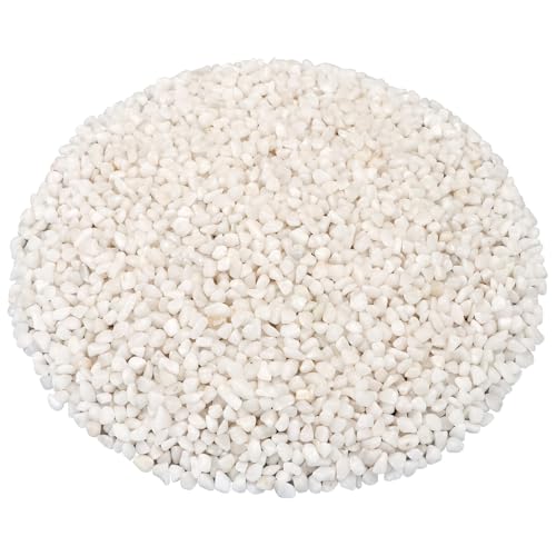Landscaping Pebbles,River Rocks,Decorative Ornamental Pebbles,Garden Landscaping Stones,Gravel Filler for Home Decoration Flower Bed Fish Tank Plants Vases Succulents (1, White, 5 Pounds) - color: White, size: 5 Pounds
