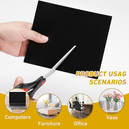 2 pcs Anti-Slip Pads Silicone Rubber Plastic Pads 3M Self-Stick Adhesive Non Slip Mats for Furniture Fixator Protector Mat (6x6inch)