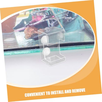 Uonlytech 2pcs Aquarium Feeder Suction Cup Fish Tank Food Dispenser with Feeding Ring Sink Anti-Scattering Tool for Fish and Shrimp Feeding Supplies