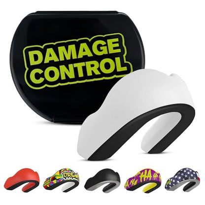 DAMAGE CONTROL Extreme Impact Sports Mouth Guard w/Case - color: White, size: Adult