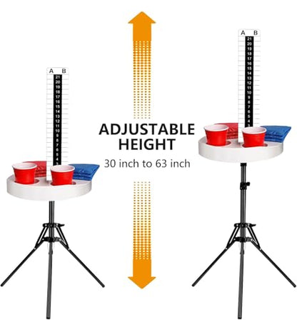 Cornhole Scoreboard with Drink Holders, 2 Sets, Magnetic Markers