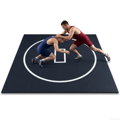 10' x 10' / 10' x 6.5' Foldable Wrestling Mat, Non Slip Waterproof Training Floor Mat for BJJ, MMA, Taekwondo, Grappling, Yoga & Martial Arts Home Workout 1p1 - size: 10ft*10ft*1.25inch