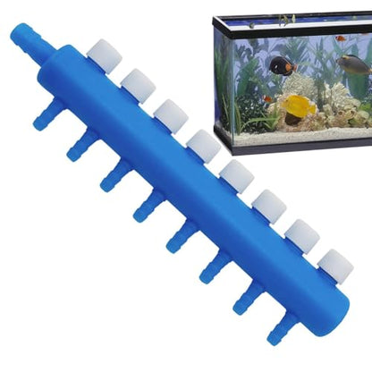 Fish Tank Air Control Valve - Aquarium Air Tubing Valves | Aquarium Airs Splitter, Fish Tank Airs Splitter, Aquascaape Oxygen Supply Adjuster Lever, Airline Tube Connector, Bubble Pump Distribution - size: 8 heads