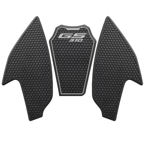 Fuel Gas Tank Pad Protector Stickers Decal Set Compatible with G310GS G310R 2017 2018 2019 2020 2021 2022 2023- Anti-Slip Protective Kit, Black | 3-Piece