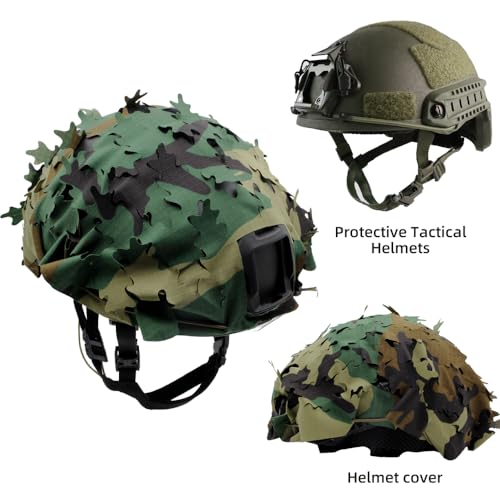 Tactical Helmet Cover Breathable Mesh Camo Camouflage Helmet Cover Great for Tactical Military Gear Combat Fast Helmet - color: US4