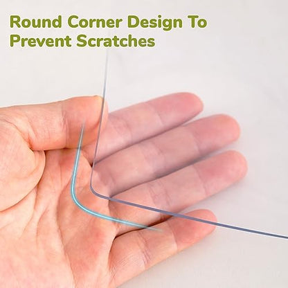 14 x 60 Inch Clear Table Cover Protector, 1.5mm Thick Plastic Table Cover, Vinyl Table Protector, Clear Desk Pad, Desk Mats on Top of Desks - size: 14" x 60"