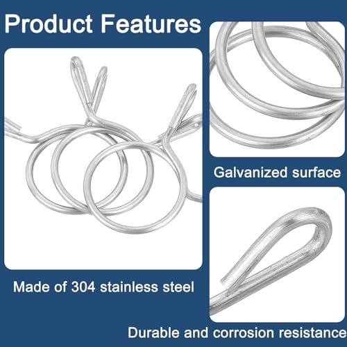 uxcell 15 Pcs Fuel Line Hose Tubing Spring Clips, 8.5mm Inner Dia 304 Stainless Steel Water Pipe Spring Clip Clamps for Motorcycle Scooter ATV