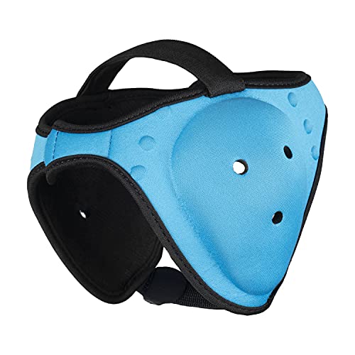 Wrestling BJJ Grappling Headgear - Adjustable Ear Guard - Ultra Soft Ear & Head Guard - Adult & Youth - color: Blue, size: Youth