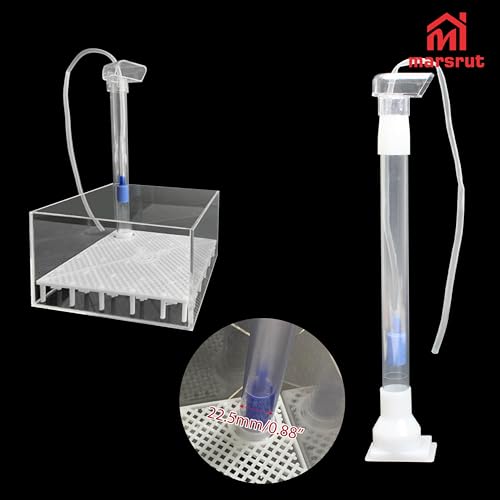 5pcs Under Gravel Filter Aquarium Uplift Tube, Undergravel Bottom Filters for Fish Tanks Water Cleaner Small Board Air Clean System Freshwater Saltwater, Clear Tubing Accessory Kit