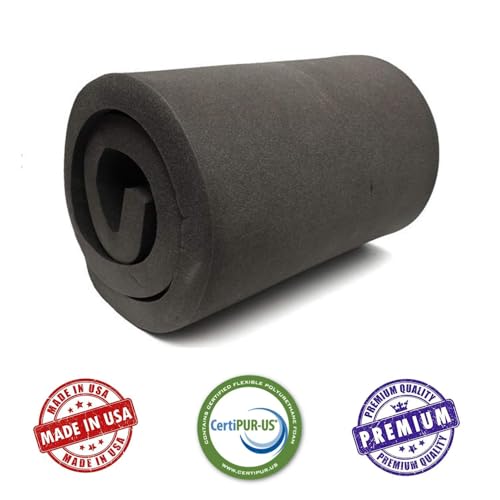 AKTRADING CO. 5" H X 24" W X 72" L CertiPUR-US Certified Rubber Foam Sheet Cushion (Seat Replacement, Upholstery Sheet, Foam Padding, Acoustic Foam Sheet) - size: 5" H X 24" W X 72" L