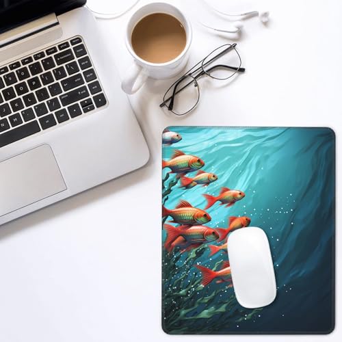 Mouse Pad Washable Mousepad with Non-Slip Rubber Base Fish Aquarium Mouses Mat for Laptop Desk Pad Gaming Mousepad for Office Computer Home 10x12Inch - color: Fish Aquarium