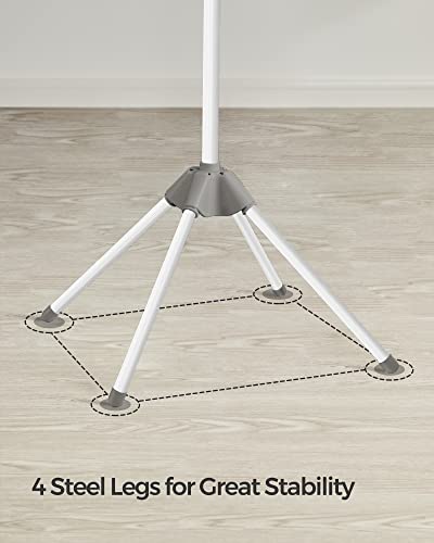 SONGMICS Clothes Drying Rack, 72.8-Inch Drying Rack, 3 Rotatable Arms - color: Gray + White, style: 2-Tier-Clip