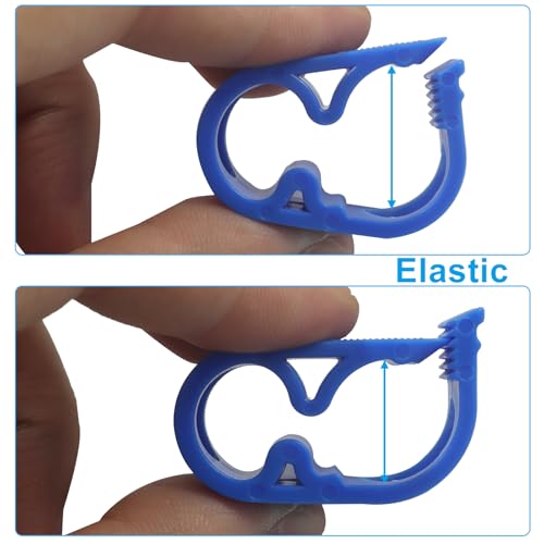 Pack of 5 Plastic 1/4" - 1/2" Tubing Hose Clamps, Adjustable Tube Clamp Flow Control Laboratory Pinch Valve, Shut Off Hose Clips for Laboratory (Blue)
