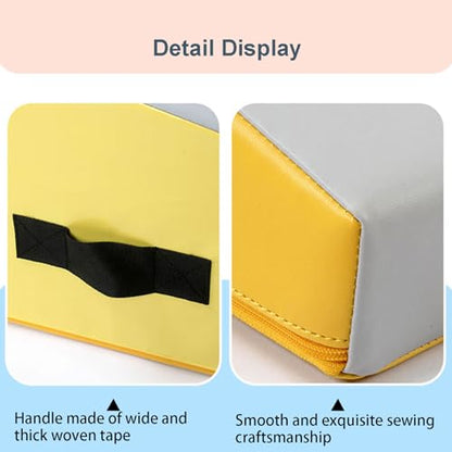 Gymnastics Incline Mat, Folding Gymnastics Wedge With Carrying Handle For Gymnastics, Martial Arts, Cheerleading, Dance Yoga Stretching Training Ex - color: light gray