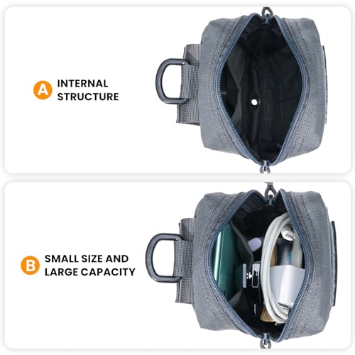 EXCELLENT ELITE SPANKER Tactical MOLLE Pouch EDC Utility Pouches Gadget Organizer Phone Holder Waist Bag Tool Pouch - color: Grey