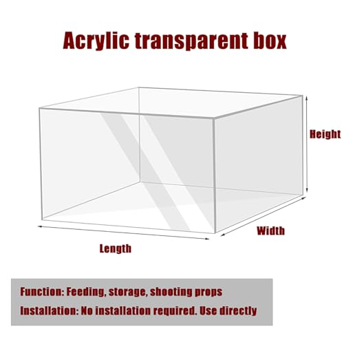 Acrylic Water Tank Deep and Shallow Sink Five-Sided Tray, 2 in Thickness Fish Tank Shooting Transparent Water Tank Pool, Food and Cosmetics Storage Box(120x80x6cm/47.2x31.5x2.3in) - size: 120x80x6cm/47.2x31.5x2.3in