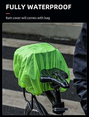 ROCKBROS Bike Rack Bags 9L Hard Shell Trunk Pannier Bag with Rain Cover