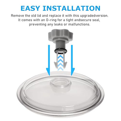 SF15110 Pool Leaf Trap Cover Lid with O-Rings and Valve, Fits Intex 11823, SF80110-2, SF80110-1, ECO15110-2 Models, 12 Inch Sand Filter Pump Replacement Parts