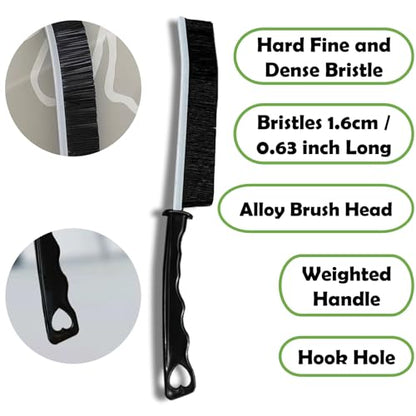 Crevice Cleaning Brush Set, Multi-Purpose Hard Bristle Brushes for Deep Cleaning Kitchen, Bathroom, Grout, Sink, Cup, Teapot, Bottle, Blender, Corners, Tight Spaces & More