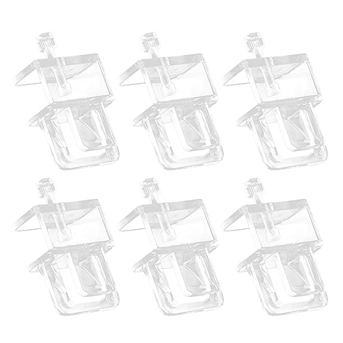 6 Pieces Fish Aquarium Anti-Escape Net Clip Glass Acrylic Holder Bracket Tools for Aquarium Fish Anti-Escape Tool