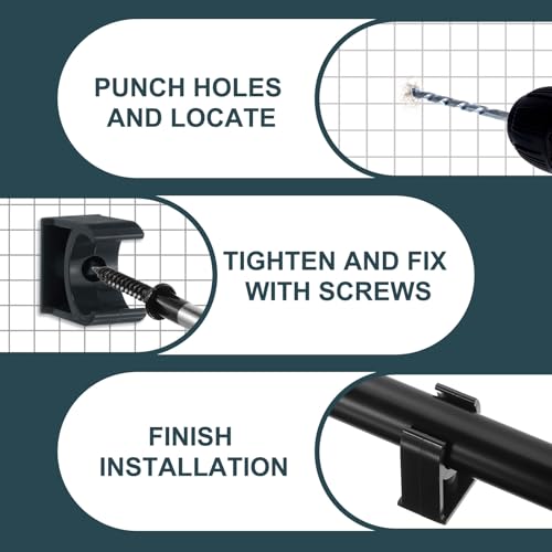 uxcell 4Pcs PVC Water Pipe Clamps Clips, U-Shaped Tubing Hose Buckles, Irrigation Tube Holder for 75mm OD for TV Trays Tubing Hose Hanger Support Tubing, Black