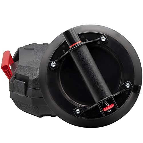 8" Heavy Duty Suction Cup to Lift Large Glass, Tile, Marble, Industrial Vacuum Suction Lifter with Handle for Glass Lifting & Replacement, 480 lbs Load Capacity, Carrying Case (1 Pack) - color: Black, size: 1 Pack