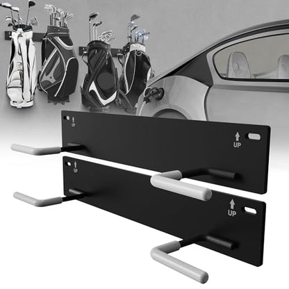 Wall Mounted Golf Bag Storage Rack,Golf Bag Storage Rack for Garage,Golf Bag Organizer for Garage,Golf Bag Hangers/Holder/Hook for Garage,Golf Storage System & Accessories - style: 2 Pcs Right-Angle Style
