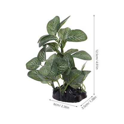 Healifty Artificial Aquarium Plants Fish Tank Grass Decoration Plastic Water Plants with Base for Freshwater Aquatic Landscape Betta Hiding Spot