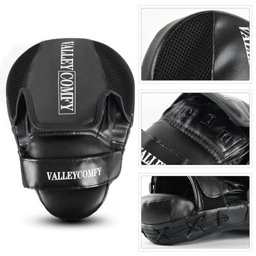 Valleycomfy Boxing Pads Punching Mitts for Training,Muay Thai,Martial Arts - color: White