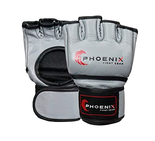 Flight MMA Fight Gloves - color: Grey, size: Small