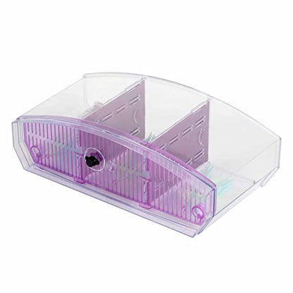 Yctze LED Acrylic Aquarium Breeding Box and Kit - Ideal for Betta Fish, Dual and Mini Aquarium Environment - color: Purple