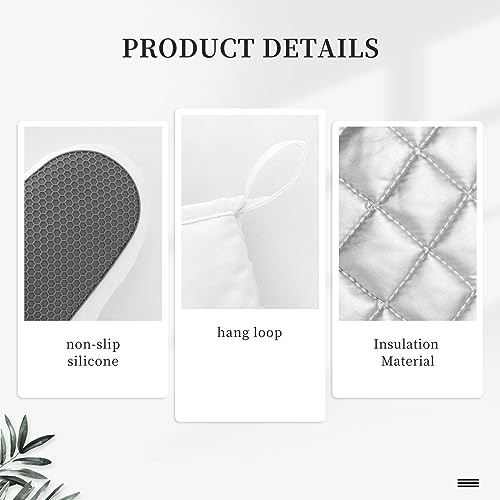 Coral Reef Fish Aquarium Oven Mitts and Pot Holders Sets of 2 Heat Resistant Silicone Oven Gloves Hot Pad Non-Slip Long Oven Mitts Potholders Extra Thicken Kitchen Mittens for Cooking