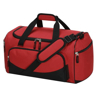 30L Gym Sport Duffle Bag, 17 inch, Red - color: Red