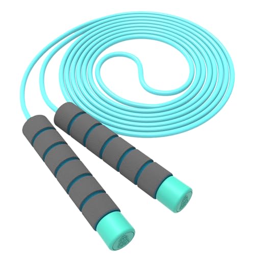 Jump Rope For Kids,Jump Rope Kids,Adjustable Soft Skipping Rope,Toddler Jump Rope With Skin-Friendly Foam Handles For Kids, Boys,Girls,Women, Men,Exercise Activity,Outdoor Fitness - color: Blue