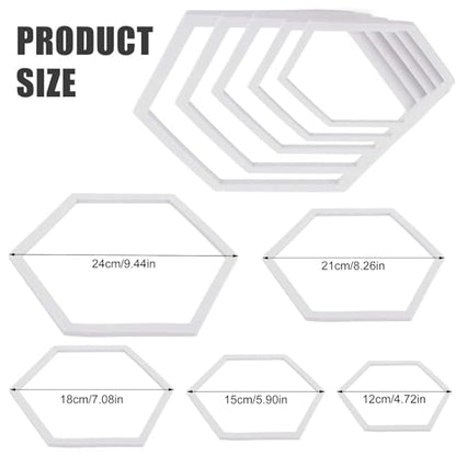 PEUTIER 5pcs Aquarium Floating Plant Corral, Foam Fish Feeding Rings Hexagon Fish Tank Food Ring for Keeping Floating Plants in Place (White)