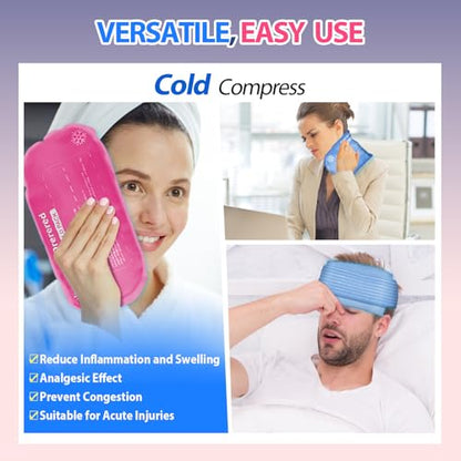 Reusable Cold Ice Packs for Injuries,3-Piece Set | Cold Gel Ice Wrap for Injury Recovery, Alleviate Joint and Muscle Pain (3pcs-Blue) - color: 3pcs-blue
