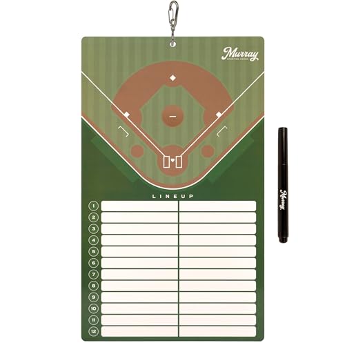 Murray Sporting Goods Baseball Team Colors Dry Erase Coaches Clipboard - style: Green