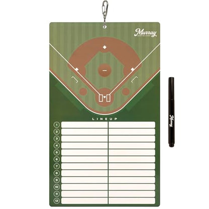 Murray Sporting Goods Baseball Team Colors Dry Erase Coaches Clipboard - style: Green