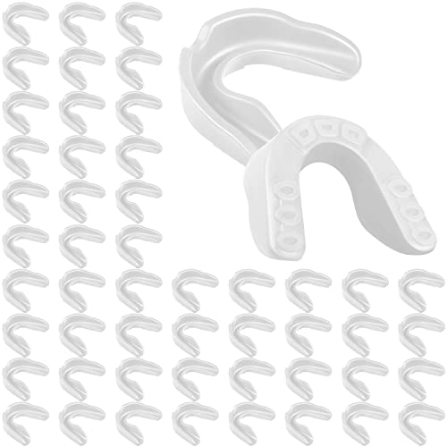 Frienda 50 Pcs Youth Football Mouth Guards Bulk Mouthpiece - color: White