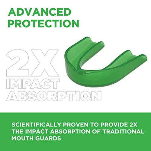 Mouth Guard, ADA Accepted, 1-Pack Plus Case, Youth Green - color: Green, size: Youth