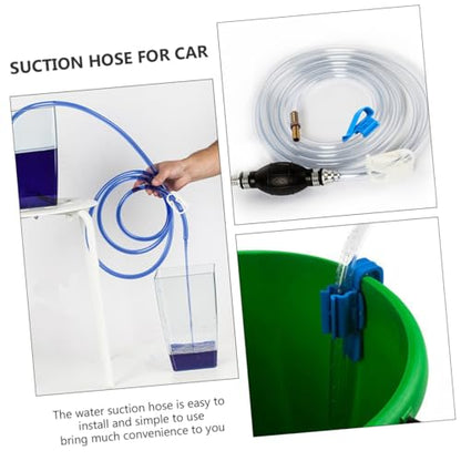 Manual Siphon Pump Water Suction Hose for Car and Home, Practical Guide Oil Tube with Sturdy Suction Pipe for Gasoline and Liquid Transfer, Portable Vehicle Siphon Hose for Fuel