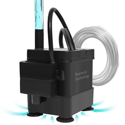 Small Pump With Level Sensor 110V Automatic Submersible Water Pump Mini HVAC Condensate Pump For Dehumidifier,Air Conditioner, Ice Maker, Furnace,Air Cooler,Auto Shut Off,PM01