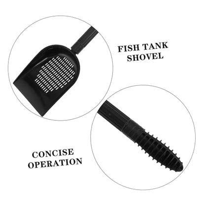 Lurrose Ergonomic Long Handle Aquarium Sand Cleaner Shovel Multi-Functional Fish Tank Gravel Scoop Debris Removal Secure Tank Decoration Maintenance Lizards Habitats Garden Sand Cleaning