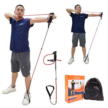 Archery Bow Trainer, Draw Training Aid Strength Stretch Band - color: Black