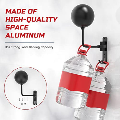 Helmet Hanger Wall Mount 180° Swivel Helmet Holder for Motorcycle Bike Racing Outerwear Sports Gear - color: Black-1