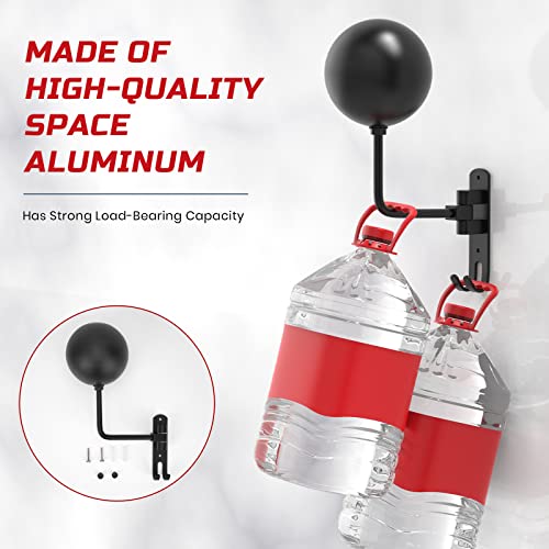 Helmet Hanger Wall Mount 180° Swivel Helmet Holder for Motorcycle Bike Racing Outerwear Sports Gear - color: Black-2